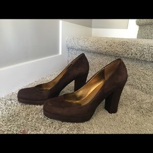 Brown Suede Pumps